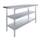 Amgood 30 in. x 60 in. Stainless Steel Table With Two Undershelves AMG WT-3060-2SH - alternate 1